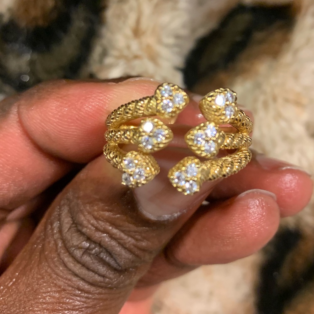 Judith Ripka 14K Over Sterling Silver Ring